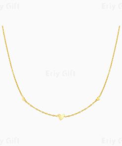 Tiny Heart Necklace 18K Gold Plated Stainless Steel for Women