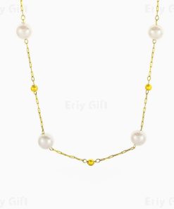 White Pearl Necklace Tiny Delicate Choker Gift