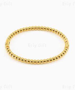 Round Ball Beaded Bangle Waterproof Jewelry Non Tarnish