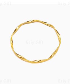 Subtle Twist Mobius Bangle Gold Sliver Promise Bracelets For Women