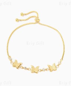 Three Dimensional Butterfly Bracelet Zircon Gift For Maid Of Honour