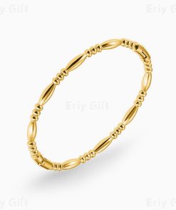 Tranquil Bamboo Bangle Classy Gift for Her Anniversary Birthday Girlfriend