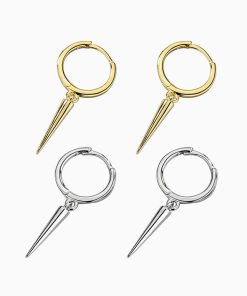 Cone Spike Hoop Earrings Unisex Spike Jewellery