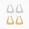 Geometric Square Hoop Earrings Minimalist Vintage Jewellry