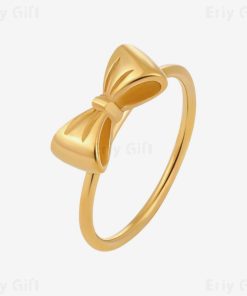 Gold Heart Ring Minimalist Hollow Jewellery Valentine's Day Gift