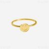 Gold Smiley Face Ring Y2K Style Preppy Jewelry