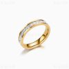 Minimalist Full Pave Zircon Ring Wedding Anniversary Jewelry