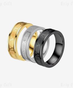 Roman Numerals Ring Unisex Memorial Gift Ring