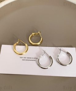 Rround Hoop Earrings Hypoallergenic Stainless Steel Jewellery
