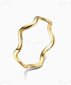 Wavy Wave Ring For Women Minimalist Jewelry Gift