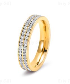 White Zircon Micro Pave Ring Stackable Bridal Jewelry