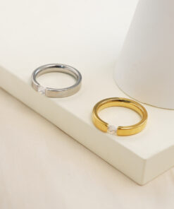 Wedding Band Gold Unique Ring Bridal Minimalist Jewelry