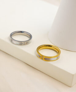 Mother of Pearl Wedding Anniversary Ring