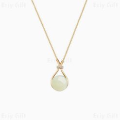 Natural Hetian Jade Necklace Minimalist Good Luck Gift for Her