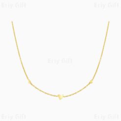 Tiny Heart Necklace 18K Gold Plated Stainless Steel for Women