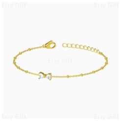 Gold Bow Tie Zircon Bracelet Elegant Charm Jewelry