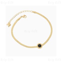 Roman Numerals Bracelet Gold Sliver Snake Chain Gift