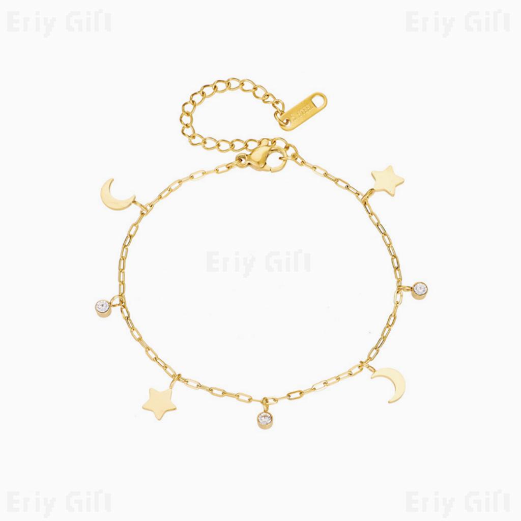 Star Moon Pedant Bracelet Zircon Anklet Gifts For Her - Eriy Gift
