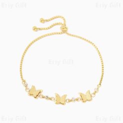 Three Dimensional Butterfly Bracelet Zircon Gift For Maid Of Honour