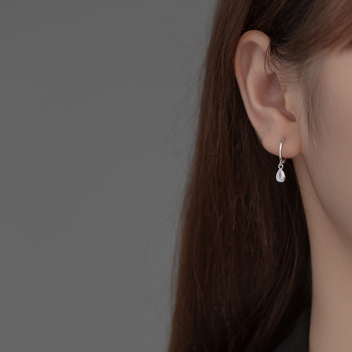 Colorful Waterdrop Stone Pendant Hoop Earrings Delicate Jewellery_4 - Eriy Gift