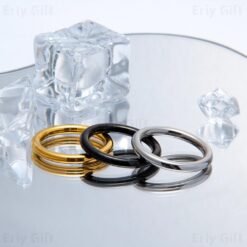 Glossy Polished Stainless Steel Ring Classic Plain Jewelry