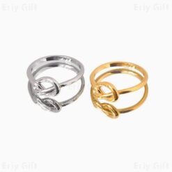 Gold Sliver Knot Ring Minimalist Promise Jewelry