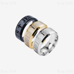 Jesus Ring For Men Women Christian Cross Jewelry