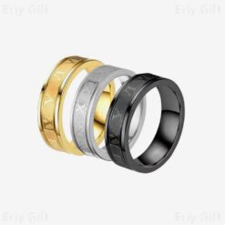 Roman Numerals Ring Unisex Memorial Gift Ring
