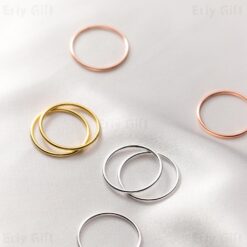 Super Skinny Stacking Ring Delicate Jewelry Gift For Her_2 - Eriy Gift