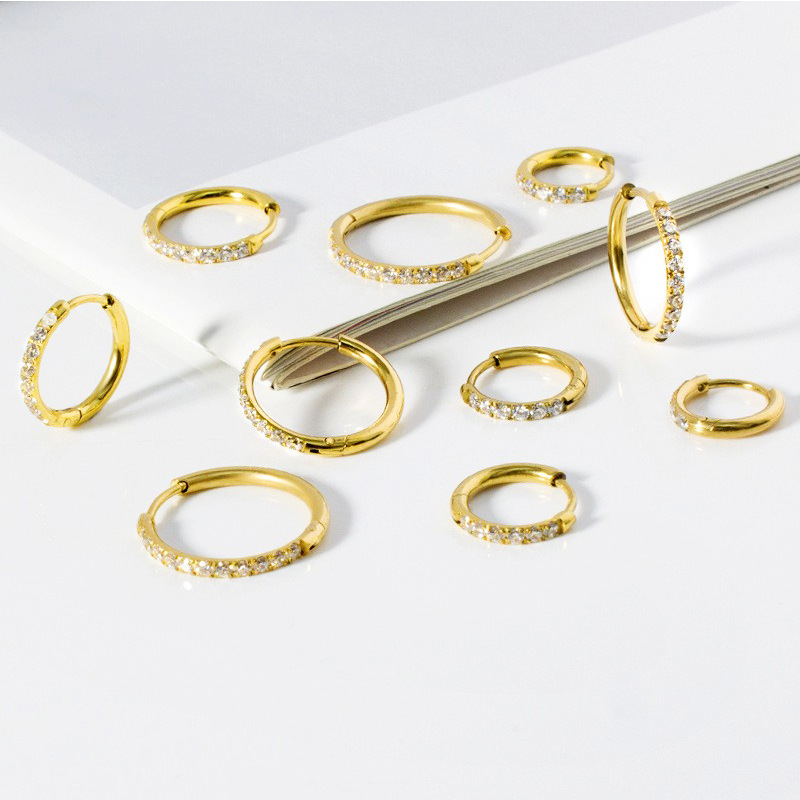 Zircon Insert Hoop Earrings Valentine's Day Gift_2 - Eriy Gift