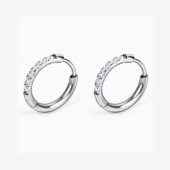 Zircon Insert Hoop Earrings Valentine's Day Gift_3 - Eriy Gift