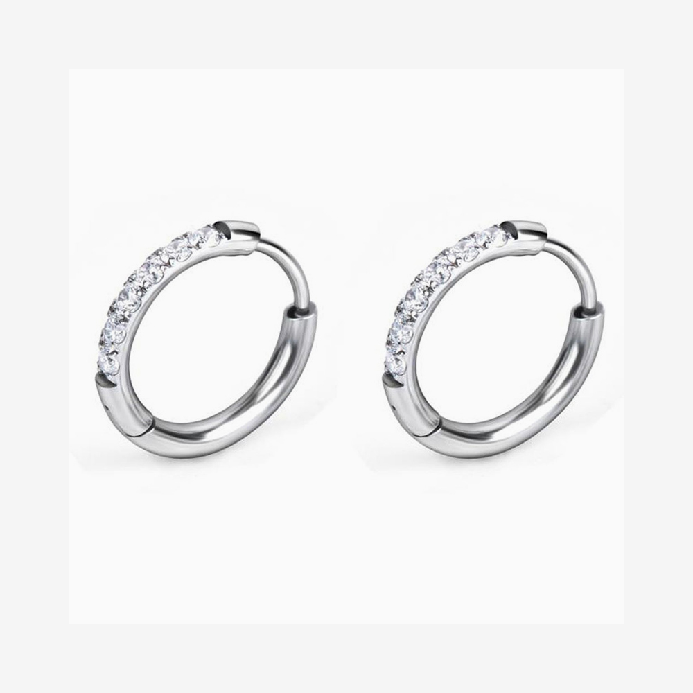 Zircon Insert Hoop Earrings Valentine's Day Gift_3 - Eriy Gift
