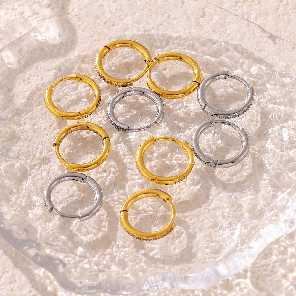 Zircon Insert Hoop Earrings Valentine's Day Gift_6 - Eriy Gift