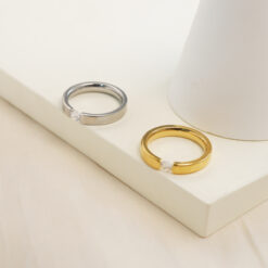 Wedding Band Gold Unique Ring Bridal Minimalist Jewelry