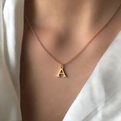 Minimalist Polished Non Tarnished Letter Necklace