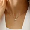 Minimalist Slim Waterproof Letter Gold Chain Necklace