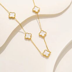 Multiple Lucky Clover Dainty Necklace for Friend