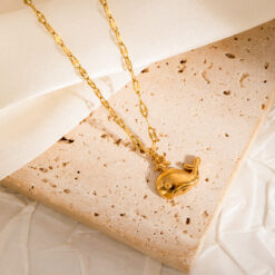 Mini Gold Whale Pendant Necklace Dainty Jewelry picture1 - Eriy Gift