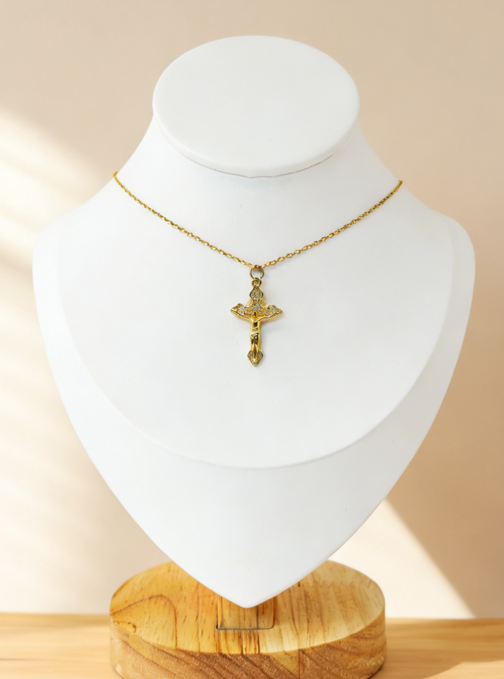 Blessed Crucifix Pendant Necklace with Zirconia - Eriy Gift