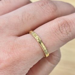 Minimalist Gold Engraved Quote Band Ring