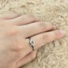 Unisex Silver Knot Design Polished Ring