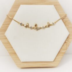 Botanical Leaf gold plated bracelet product detail view