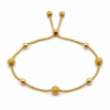 Disc Station gold plated bracelet on white background