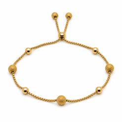 Disc Station gold plated bracelet on white background