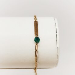 Green Bar gold plated bracelet product detail view