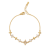 Star Cluster gold plated bracelet on white background