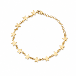 Star Link gold plated bracelet on white background