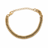 Twisted Rope Chain gold plated bracelet on white background