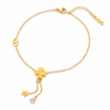 Blessing Gold Clover Tassel Charm Anklet