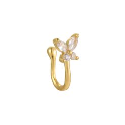 Fairy Butterfly Crystal Non Piercing Nose Ring